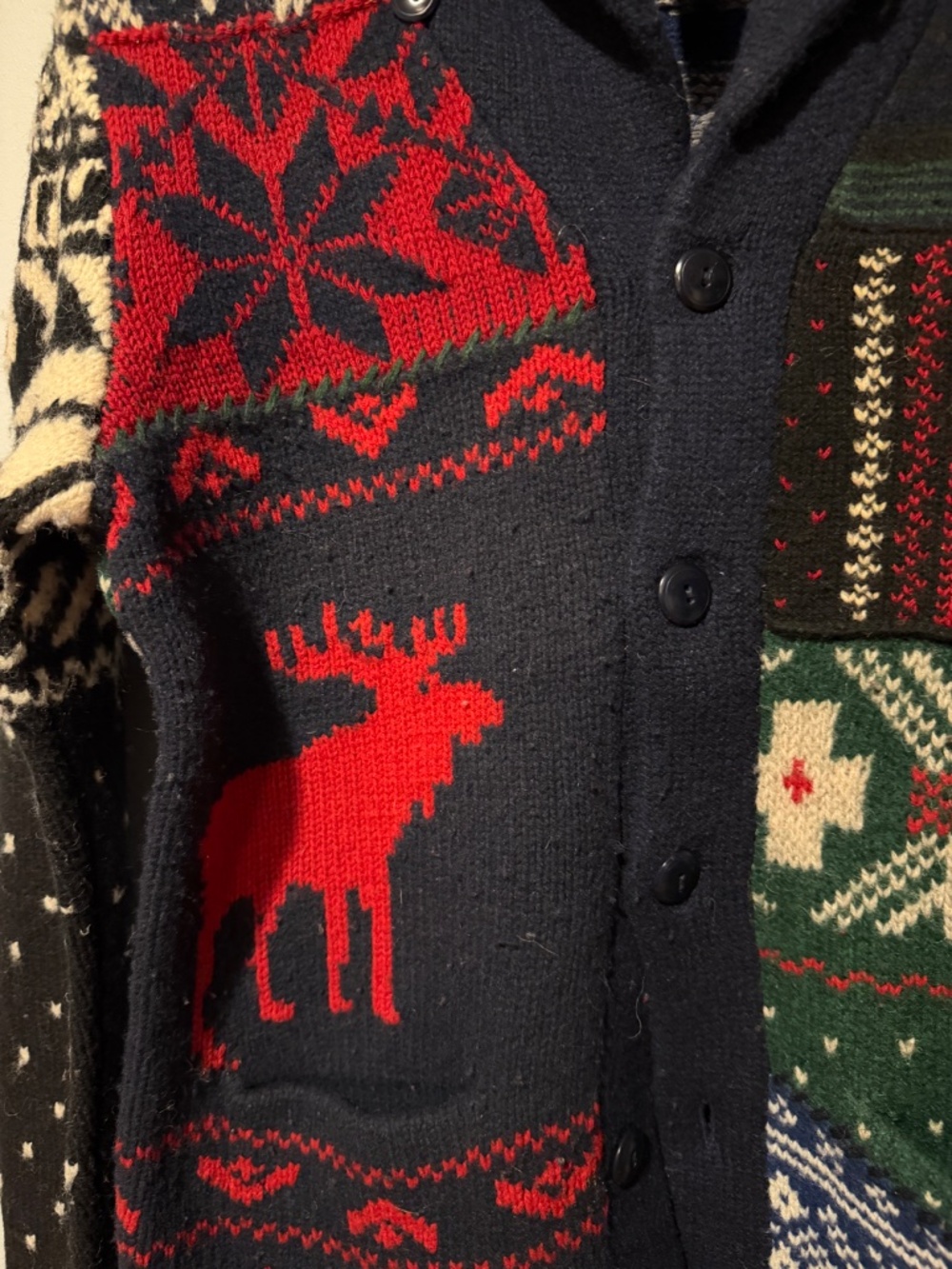VINTAGE Rugby RL Patchwork Cardigan (Unisex) - Picture 5 of 7